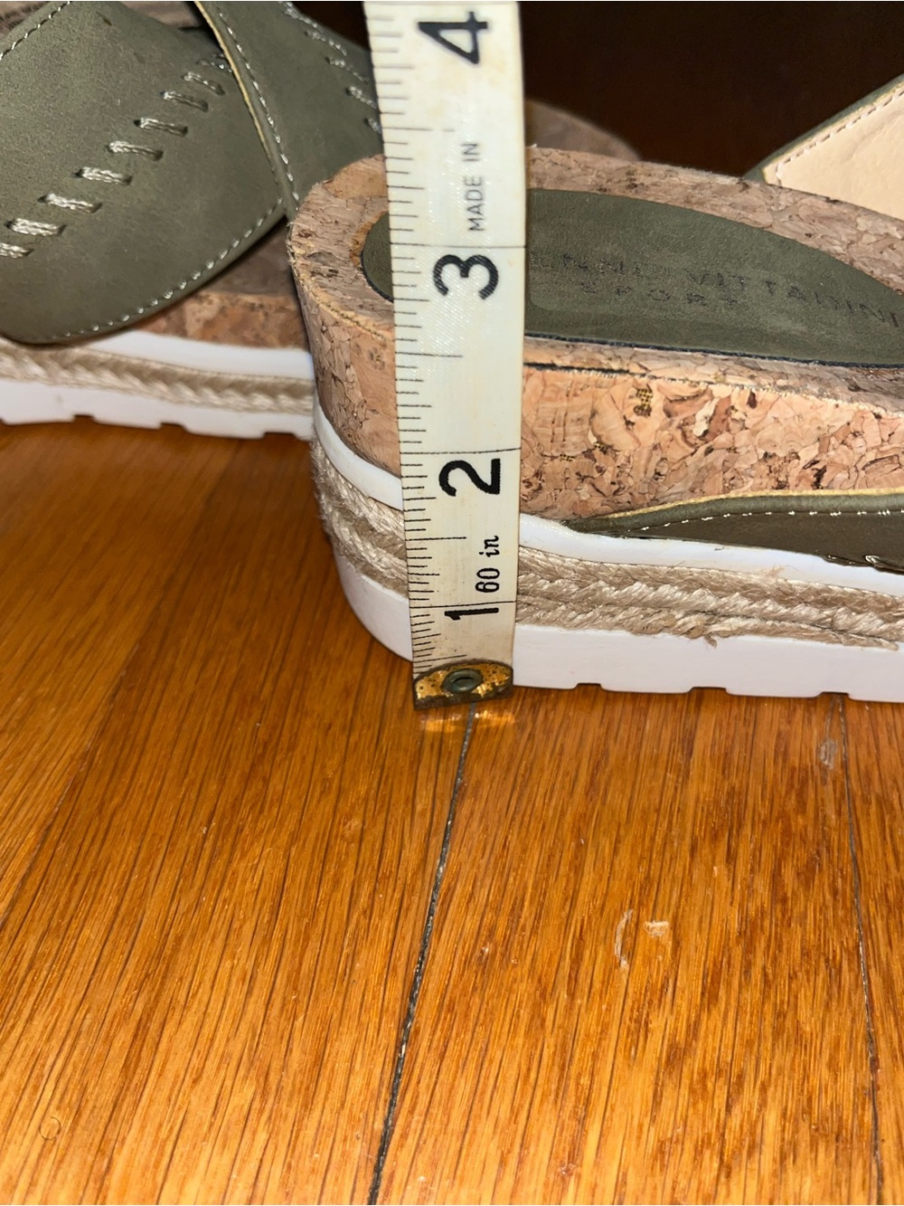 Adrienne Vittadini Olive Crisscross Cork Slide Mules - Picture 6 of 6